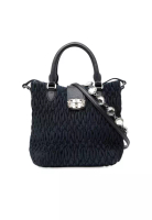 MIU MIU 二手 Miu Miu Matelasse 牛仔水晶手提包