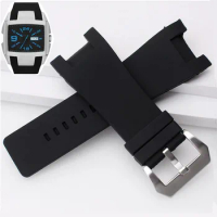 Breathable Silicone Strap Watch Band for Diesel DZ1216 DZ1273 DZ4246 DZ4247 DZ287 Soft Waterproof Sports Men Wrist Bracelet 32mm
