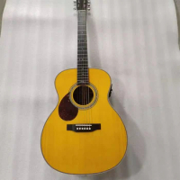 factory custom OM body acoustic guitar lefty guitar14 frets left handed ebony fretboard acoustic electric guitars
