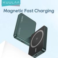 KUULAA Power Bank 5000mAh Mini Magnetic Wireless Fast Charge External Battery For iPhone 15 14 13 12 Pro Max Magsafe Powerbank