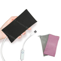 【台灣製】石墨烯軟式遠紅外線熱敷 USB供電溫控暖暖包-灰色(熱敷 舒緩 暖手包 熱敷墊)