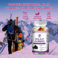 iMATCHE Permen Jeli Shilajit Organik Murni dengan Minyak Habbatussauda Kekuatan Ekstra Resin Himalay