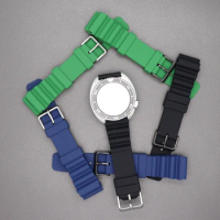 22mm Bracelet Rubber Silicone skx007 skx013 SKX009 Men's Watches Strap Stainless Steel Buckle Watchband Wristband Accessories