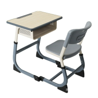 中小學生課桌可昇降書桌椅學習桌冩字桌學校多功能課桌椅
