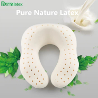 PurenLatex U Shape Travel Pillow Neck Protect Cervical Spine Thailand Pure Nature Latex Orthopedic Head Pillow Office Train