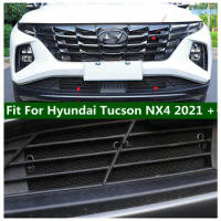 Car Middle Grill Anti-insect Net Protector Front Mesh Exterior Refit Accessories Metal Fit For Hyundai Tucson NX4 2021 2022