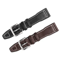 Leather Watch Band Strap for Iwc Men Soft Genuine Leather Watch Strap 20mm 21mm Black Brown Strap
