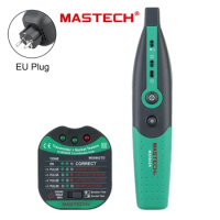 MASTECH MS5902 Automatic Circuit Breaker Finder Fuse Socket Tester EU US 220V/110V Specification with Flashlight Circuit Tester