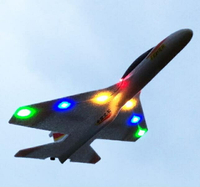 飛機模型 輕逸模型極光號閃光電動泡沫飛機充電彩燈回旋手拋滑翔機兒童