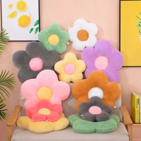 35CM Colorful Flowers Plush Pillow Plant Petal Cushion Stuffed Toys for Girls Baby Home Decor Gift