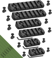 Mlock Picatinny Rails Anovo 3-3-5-5-7-7ช่อง6แพ็คอลูมิเนียมเดี่ยว Picatinny Rails ส่วนสำหรับระบบ Mloc