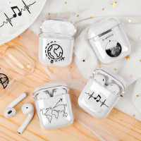 Airplane Pattern Clear Earphone Cases For Airpods 2 1 3 Pro 2 Case Funda Headphone Cover For Apple Airpods Air Pods Pro Airpods3