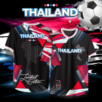 V-Neck Sports Shirt with Thailand National Team Pattern.