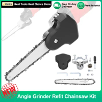Angle Grinder Refit Chainsaw Conversion Kit 4/6 Inch Chainsaw Bracket Change Angle Grinder Into Chain Saw Woodworking Power Tool
