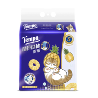 【TEMPO】貓福珊迪隨掛隨抽三層廚房紙巾10入(箱購/萬用紙擦手紙餐巾紙)