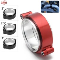For Turbo Intake Pipe 2"/2.5"/3" Aluminum Exhaust HD V-band Clamp w Flange System Assembly Anodized Clamp with Flange Kit