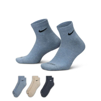 【NIKE 耐吉】襪子 過踝襪 短襪 運動襪 3雙組 U NK EVRY PLS CSH ANK 3PR 132 藍棕 SX6890-901