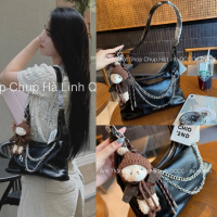 Chio 2nd- Tặng Charm - Bᶖgsize túi Chio Da Trơn dáng Tote tặng kèm gấu By.Halinh