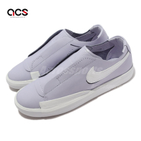 Nike 休閒鞋 Blazer Slip 運動 女鞋 海外限定 皮革 套腳 輕便 穿搭 淡紫 白 CJ1651-002