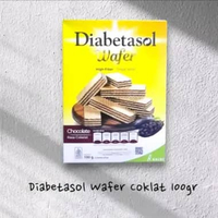 Diabetasol Wafer Chocolate 100gr/KEMASAN BARU DIABETASOL WAFER NULIFE