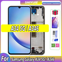 Super AMOLED 6.6"For Samsung Galaxy A34 A346 LCD A346B A346U A346E Display Touch Screen For samsung A34 5G LCD Screen Digitizer