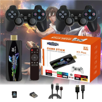 [Brand-New]X3Pro Dual System Game 8K R Video Games Console With Wireless Controller 3D USB Stick 64G