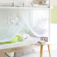楓林宜居 簡易蚊帳學生宿舍1.2米床單人上下鋪通用網紗加密防塵頂1.5家用