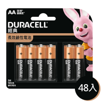 【金頂DURACELL金霸王】經典 3號AA 48入裝 長效 鹼性電池(1.5V長效鹼性電池)