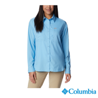 Columbia 哥倫比亞 女款-超防曬UPF50快排長袖襯衫-藍色 UAL99100BL / S23