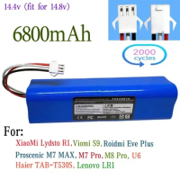 Original 6800mAh Li-ion Battery For Lydsto R1, Proscenic M7 MAX, M7 Pro,M8 Pro,U6, Haier TAB-T530S, Lenovo LR1 Vacuum Cleaner