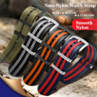 Nylon Watchband Smooth Strap For Omega Seamaster 300 600 Spectre 007 Tudor Waterproof Sports Watch Band Bracelet 20mm 22mm