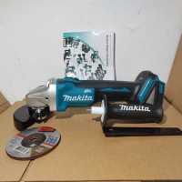 Makita DGA404 Brushless Variable Speed Electric Angle Grinder 18v Li-Po 100mm Woodworking Cutting &amp; Sanding Power Tools