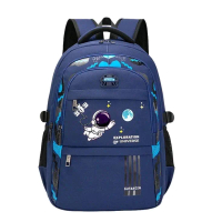 Tas sekolah Ransel astronot Tk Sd Smp Kekinian Tidak Ada Roda Blue ringan kawaii wenboshi navy fashi
