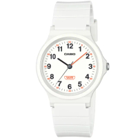 【CASIO 卡西歐】卡西歐小型指針石英錶-白(LQ-24B-7B 公司貨全配盒裝)