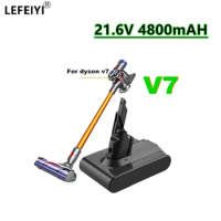 LEFEIYI 21.6V 4.8Ah Li-lon Rechargeable Battery For Dyson V7 FLUFFY V7 Animal V7 Pro Vacuum Cleaner Replacement L70