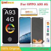 6.43" Original For Oppo A93 4G 2020 LCD Display Replacement with Fingerprint+Touch Screen Digitizer For Oppo A93 CPH2121 Display