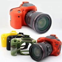 ซิลิคอนแขนเกราะกรณีร่างกายปกป้องกันกรอบผิวสำหรับ Canon EOS 80D DSLR กล้องเชลล์ป้องกันวิดีโอกระเป๋าอุปกรณ์เสริม