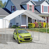 10'x20' Carport Heavy Duty Galvanized Car Canopy with Included Anchor Kit, 3 Reinforced Steel Cables