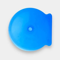 TOPLA CD Case Bulat / Kerang Tempat Kaset Bening Kotak Mika CDKR Biru