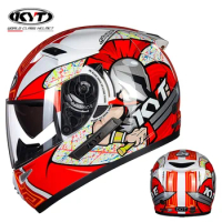 KYT K2 Motorcycle Helmet Men's Four Seasons Adult Motorcycle Full Helmet Big Tail Motocross Helmet Casco Moto