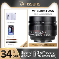 7artisans Lenses MF 50mm F0.95 APS-C Large Aperture Prime Lens for Sony E Canon EOS-M Canon RF Fuji FX Nikon Z Z50 Micro 4/3