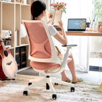 Home Backrest Computer Chair Nordic Pink Office Chairs Modern Office Furniture Dormitory Gaming Chair Girls Lift Ergonomic Chair