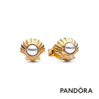 【Pandora官方直營】海貝造型針式耳環