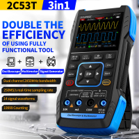 FNIRSI 2C53T 3in1 Oscilloscope True RMS Multimeter Signal Generator 50MHz Bandwidth 250MS Rate Dual 