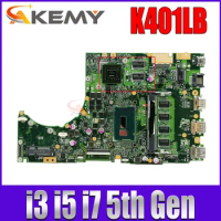 K401LB MAINboard For ASUS K401LX A401L K401L Laptop Motherboard CPU I3-5010U I5-5200U I7-5500U GT940M 4GB RAM 100% Working Well