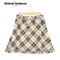 【Kinloch Anderson】浪漫雪紡剪接荷葉短裙 KA025541138 金安德森女裝(卡其)