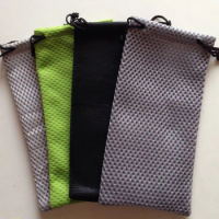 CBRL100pcs/lot mesh drawstring mesh bag mesh laundry bag gift bag pouch custom logo for gift palm trinket phone jewelry
