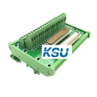 DB37 D-Sub DIN Rail Mount Interface Module with bracket, DB37 37Pin 37-Pin male female Breakout Box Board Gold plated