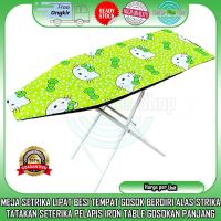 Meja Setrika Berdiri Lipat Serbaguna Kaki Besi Panjang Seterika Gosok Gosokan Baju Pakaian Besi Iron