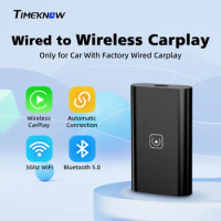 TIMEKNOW Wired to Wireless Carplay Adapter Car Play Smart Ai Box For Apple iphone Box USB Dongle For Nissan Mazda Citroen Audi
